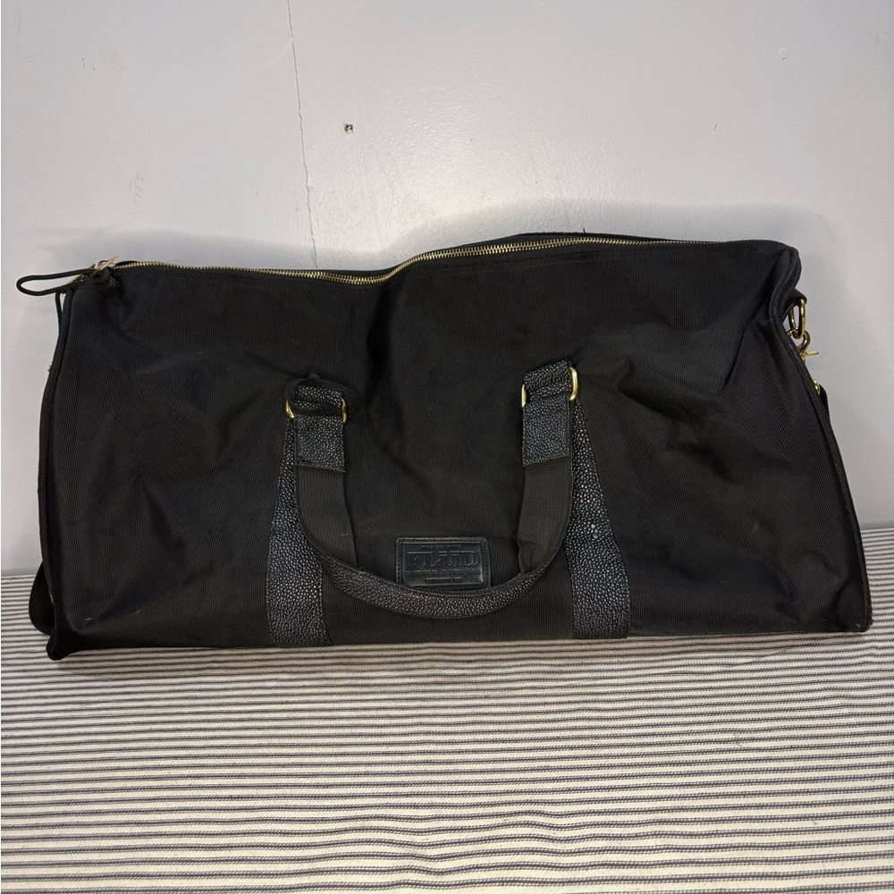 Flud Black Canvas Travel Duffel Bag